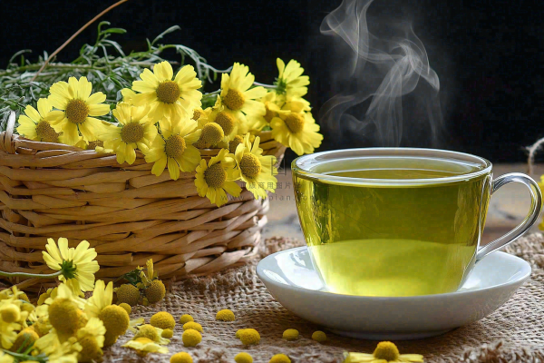 菊花茶茶道文化养生摄影图