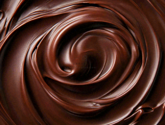 融化的黑巧巧克力美食摄影图