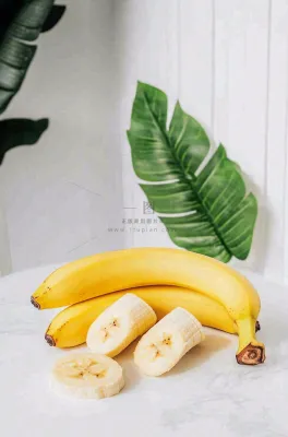黄香蕉水果成熟摄影图