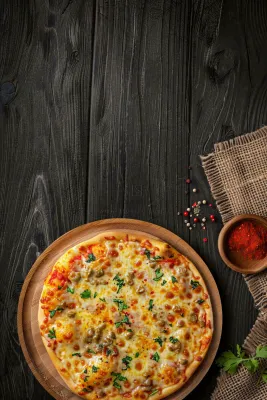 西餐美食披萨摄影图 背景