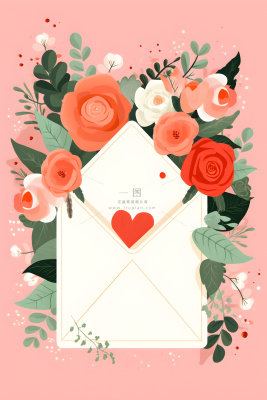 简约扁平鲜花可爱背景