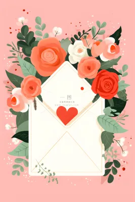 简约扁平鲜花可爱背景 简约扁平鲜花可爱背景