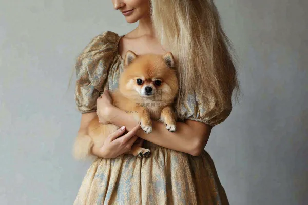 博美小狗美女抱着小狗萌宠宠物摄影图 博美小狗美女抱着小狗萌宠宠物摄影图