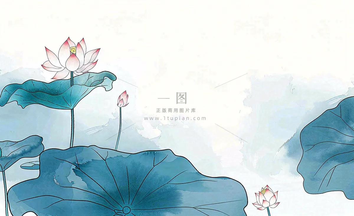 秋天插画风景处暑背景