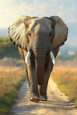 非洲大草原大象动物摄影图