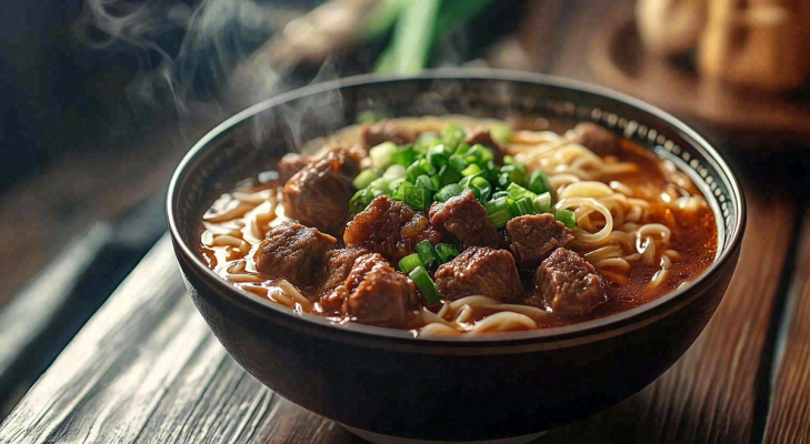 红烧牛肉面粉美食面食摄影图