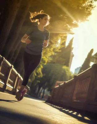 户外运动散步跑步奔跑，阳光活力摄影图