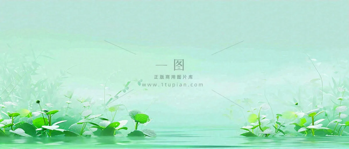 春天河面湖面花草意境古风，春分谷雨
