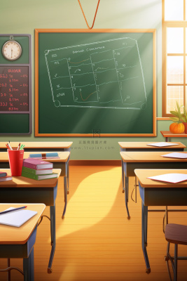 讲台教室黑板学校背景