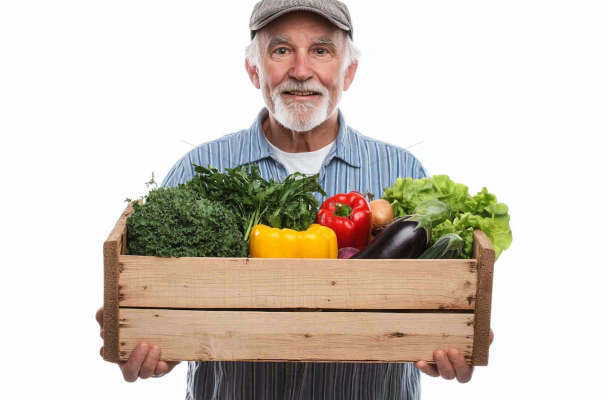 木框里的蔬菜绿色生鲜农夫摄影图