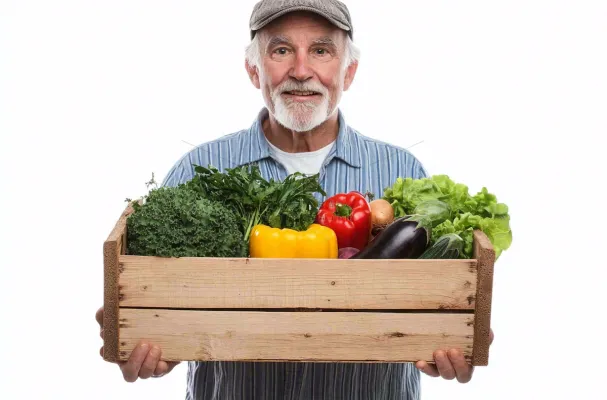 木框里的蔬菜绿色生鲜农夫摄影图