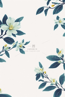 中国风简约淡雅蓝色枝叶背景 中国风简约淡雅蓝色枝叶背景