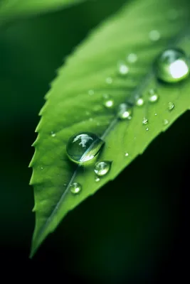 清新绿色水滴树叶简约节气海报背景 清新绿色水滴树叶简约节气海报背景