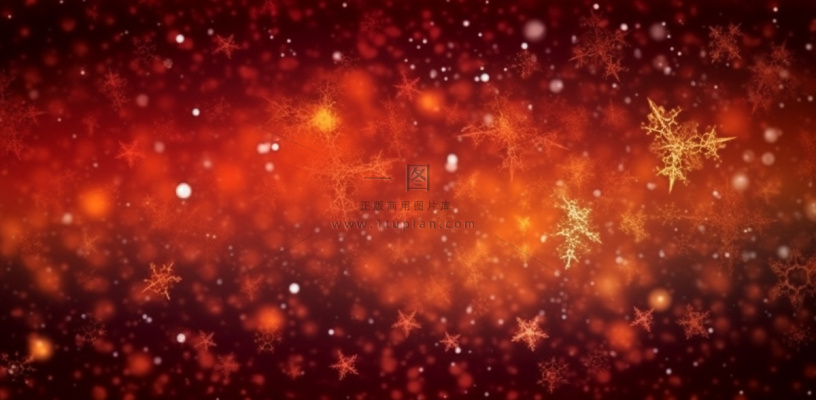 红色闪光粒子雪花光晕灯光喜庆摄影背景图