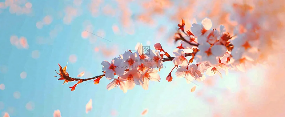 唯美粉色樱花花瓣春天浪漫梦幻蓝色,春分惊蛰摄影图 唯美粉色樱花花瓣春天浪漫梦幻蓝色,春分惊蛰摄影图