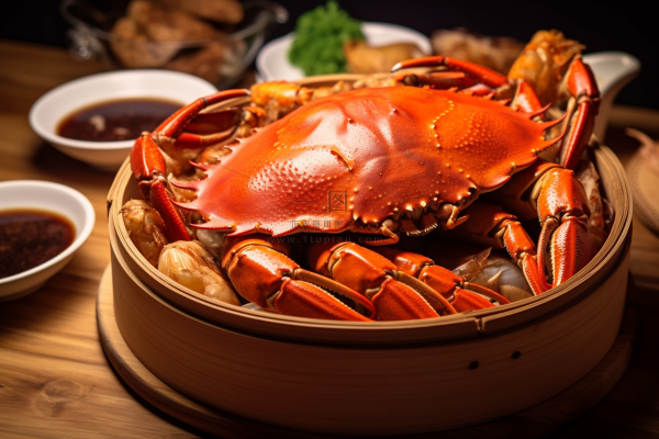 螃蟹秋季美食摄影图