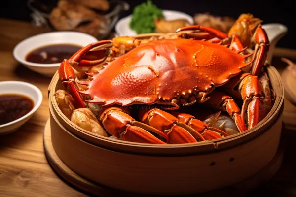 螃蟹秋季美食摄影图
