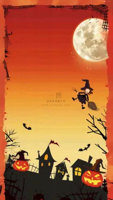 万圣节南瓜灯捣蛋恐怖背景