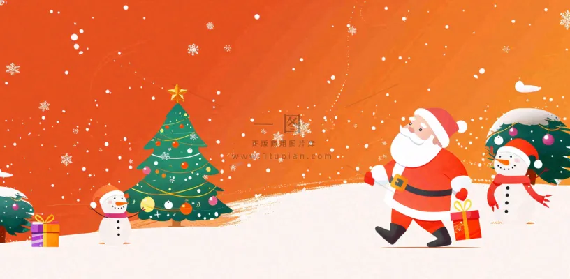 圣诞节卡通插画背景 圣诞节卡通插画背景