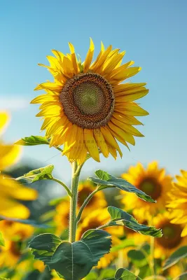 向日葵向阳鲜花摄影图