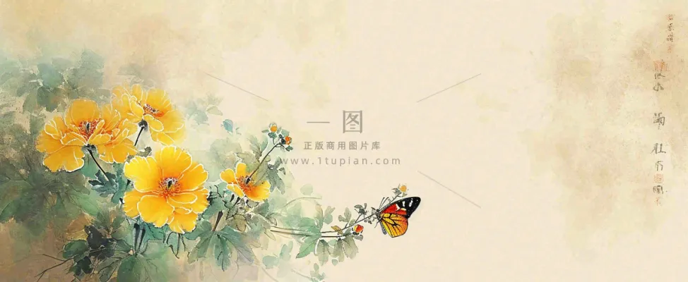 温馨纹理橙色花朵鲜花蝴蝶意境唯美,中国风 温馨纹理橙色花朵鲜花蝴蝶意境唯美,中国风