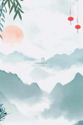 古风山水水墨画柳树柳条日出燕子惊蛰清明端午插画背景 古风山水水墨画柳树柳条日出燕子惊蛰清明端午插画背景