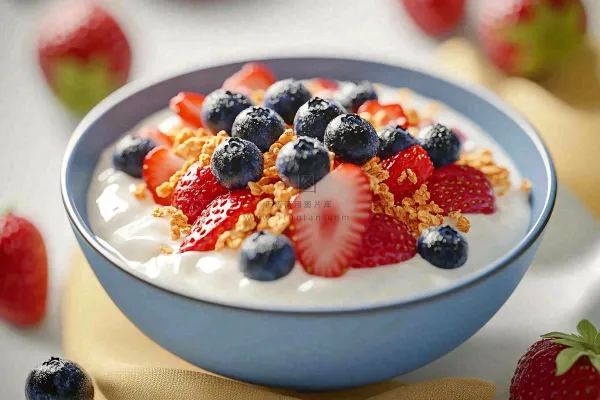 水果酸奶下午茶饮品摄影图 水果酸奶下午茶饮品摄影图