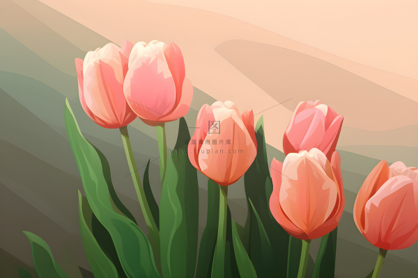 唯美淡雅清新郁金香背景 唯美淡雅清新郁金香背景