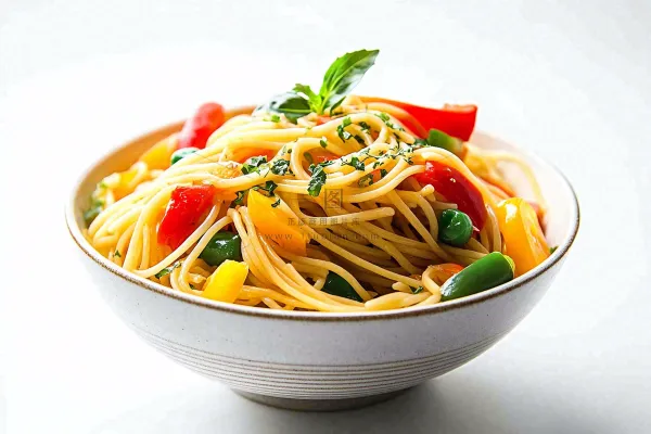 意大利面番茄芝士面西餐美食摄影图