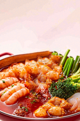 凉拌钵钵鸡水煮美食摄影图