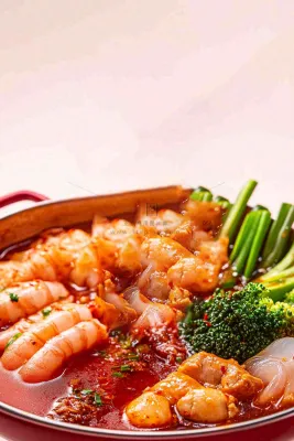 凉拌钵钵鸡水煮美食摄影图