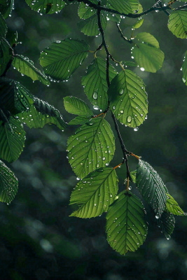 清晨植物绿叶上的露珠水滴雨水谷雨寒露摄影图 清晨植物绿叶上的露珠水滴雨水谷雨寒露摄影图