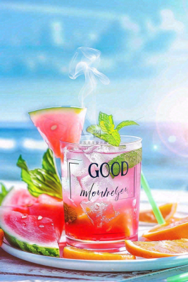 夏日冰镇饮料西瓜解暑小暑大暑摄影图