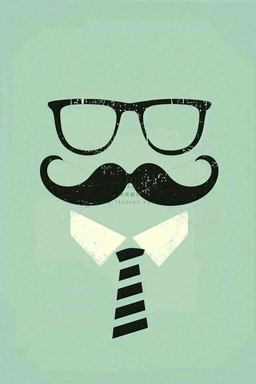 父亲节创意表情卡通男性插画背景