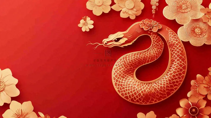 蛇年春节新年背景