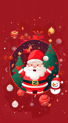 圣诞节卡通插画背景 圣诞节卡通插画背景