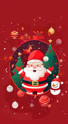 圣诞节卡通插画背景 圣诞节卡通插画背景