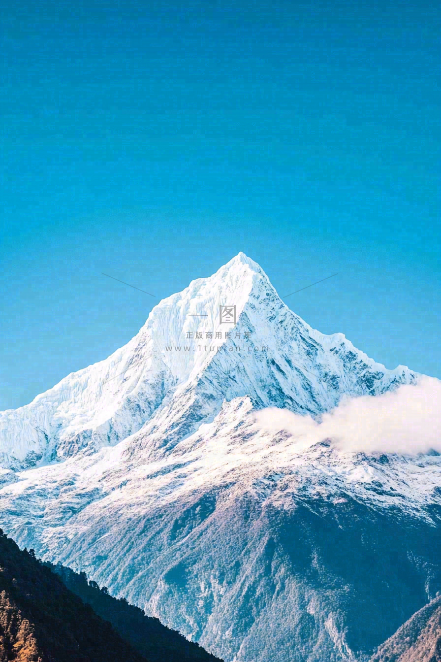 高原高山雪山风光风景摄影图