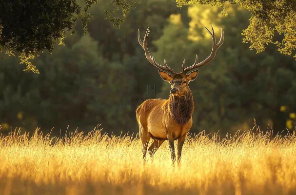 鹿动物山间草原的鹿摄影图 鹿动物山间草原的鹿摄影图