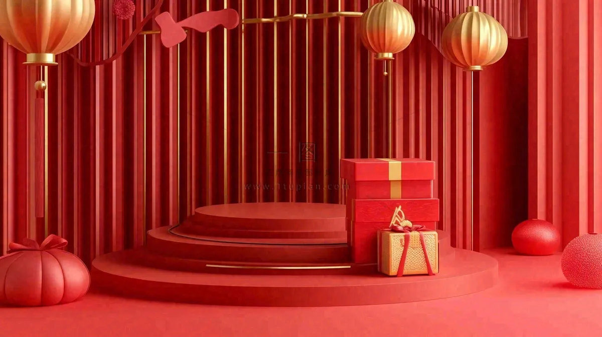 年货节促销电商背景