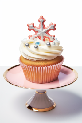 圣诞雪花小蛋糕水果蛋糕下午茶美食甜点摄影图 圣诞雪花小蛋糕水果蛋糕下午茶美食甜点摄影图