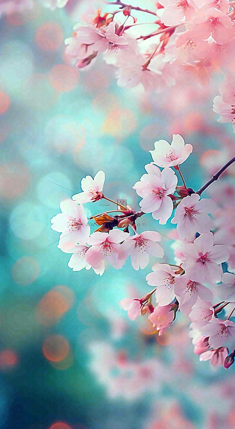 春天浪漫花朵白色樱花,立春春分惊蛰摄影图