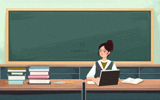 讲台上课教书育人老师黑板教师节卡通插画背景 讲台上课教书育人老师黑板教师节卡通插画背景