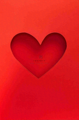 红色立体爱心镂空插画母亲节七夕背景