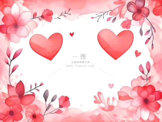 爱心边框粉色素材背景 爱心边框粉色素材背景