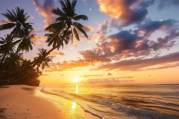 清晨日出朝霞云层摄影图