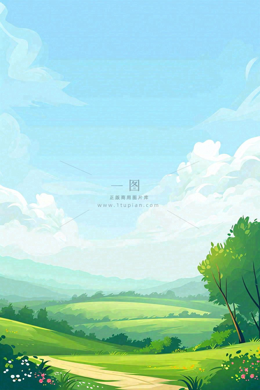 春天野外绿草繁花阳光明媚立春,春分,野外郊游,踏青,春游