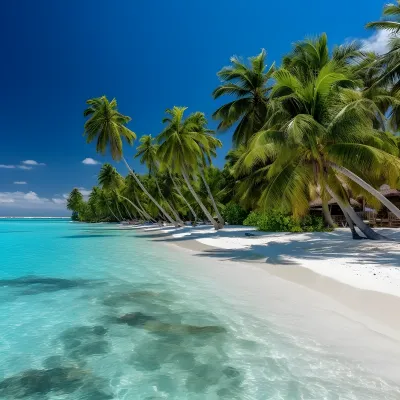 美术美丽的海滩美丽的热带岛屿海滩热带海滩摄影图