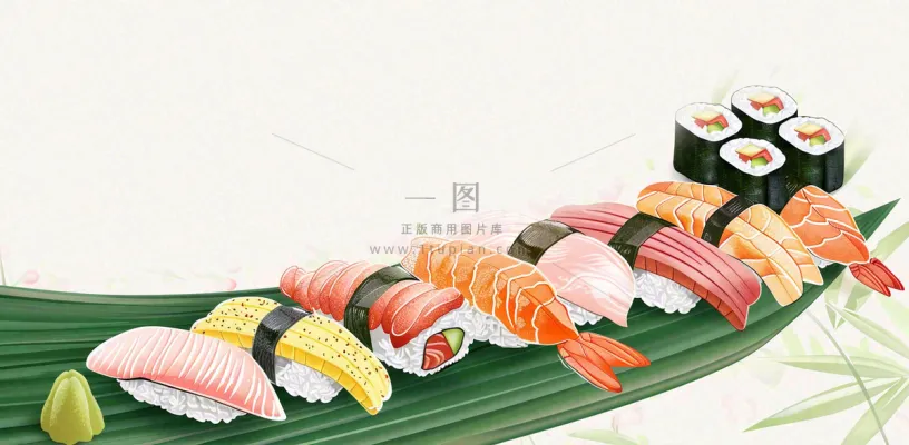 日韩料理美食摄影图背景