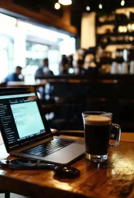 咖啡拿铁下午茶饮品摄影图